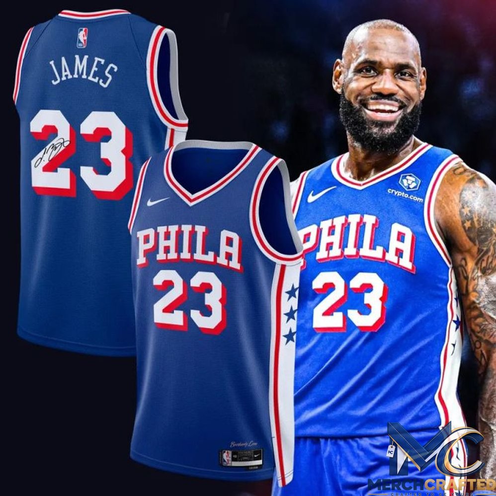 LeBron James Philadelphia 76ers Fast Break Statement Edition Blue Jersey
