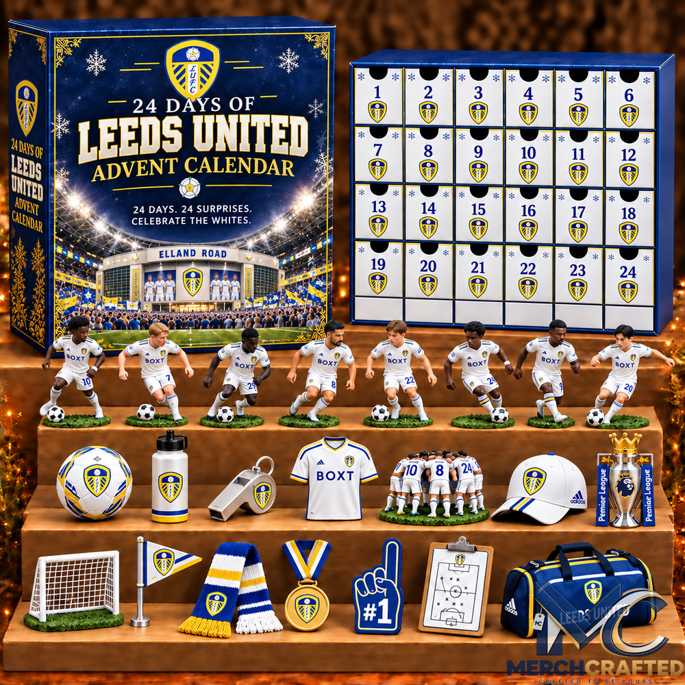 Leeds United FC 24 Day Christmas Advent Calendar Football Fan Collectibles Gift Set