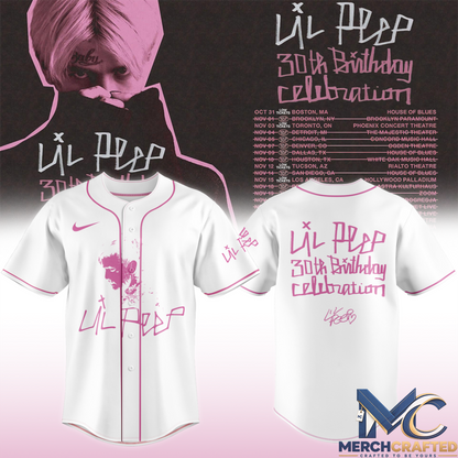 Lil Peep ”30th Birthday Celebration” Limited Edition Signature Baseball Jersey