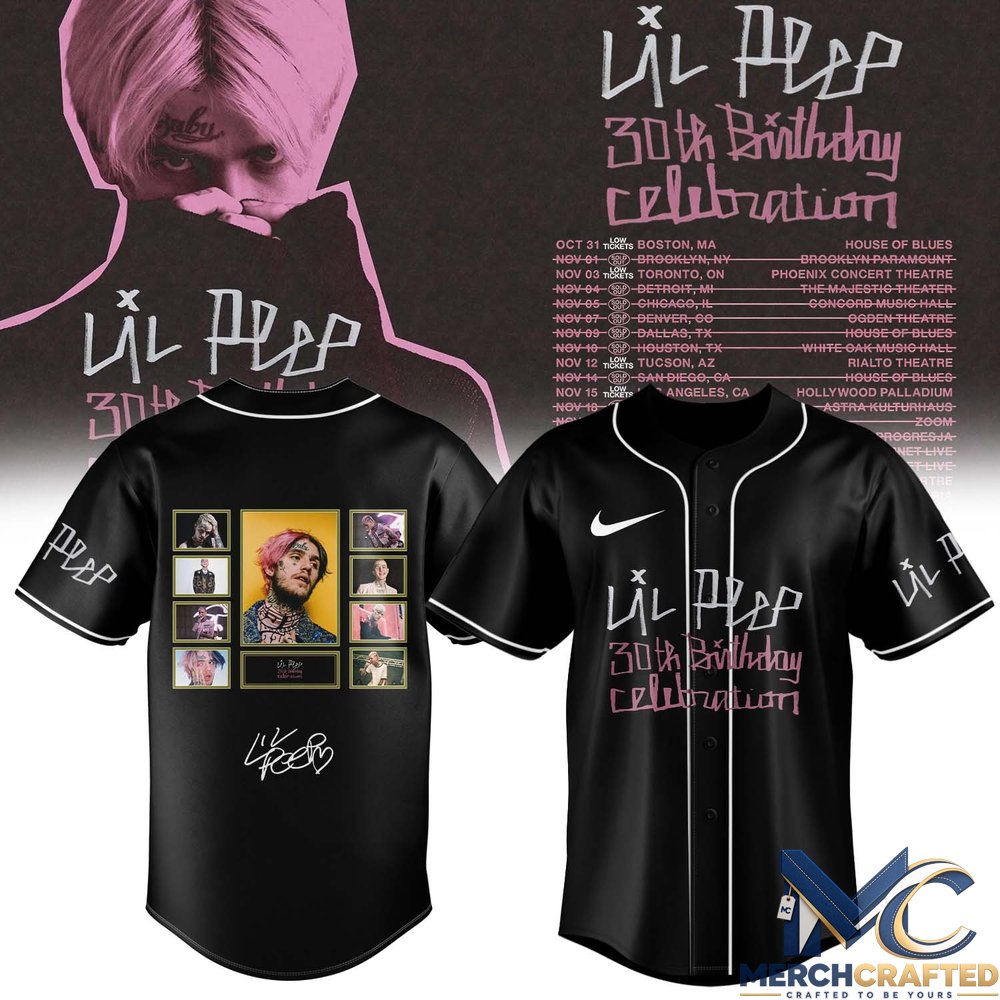 Lil Peep ”30th Birthday Celebration” Limited Edition Signature Baseball Jersey