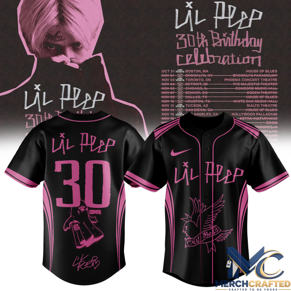 Lil Peep ”30th Birthday Celebration” Limited Edition Signature Baseball Jersey