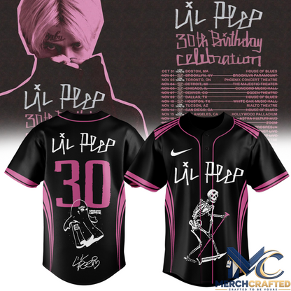 Lil Peep ”30th Birthday Celebration” Limited Edition Signature Baseball Jersey