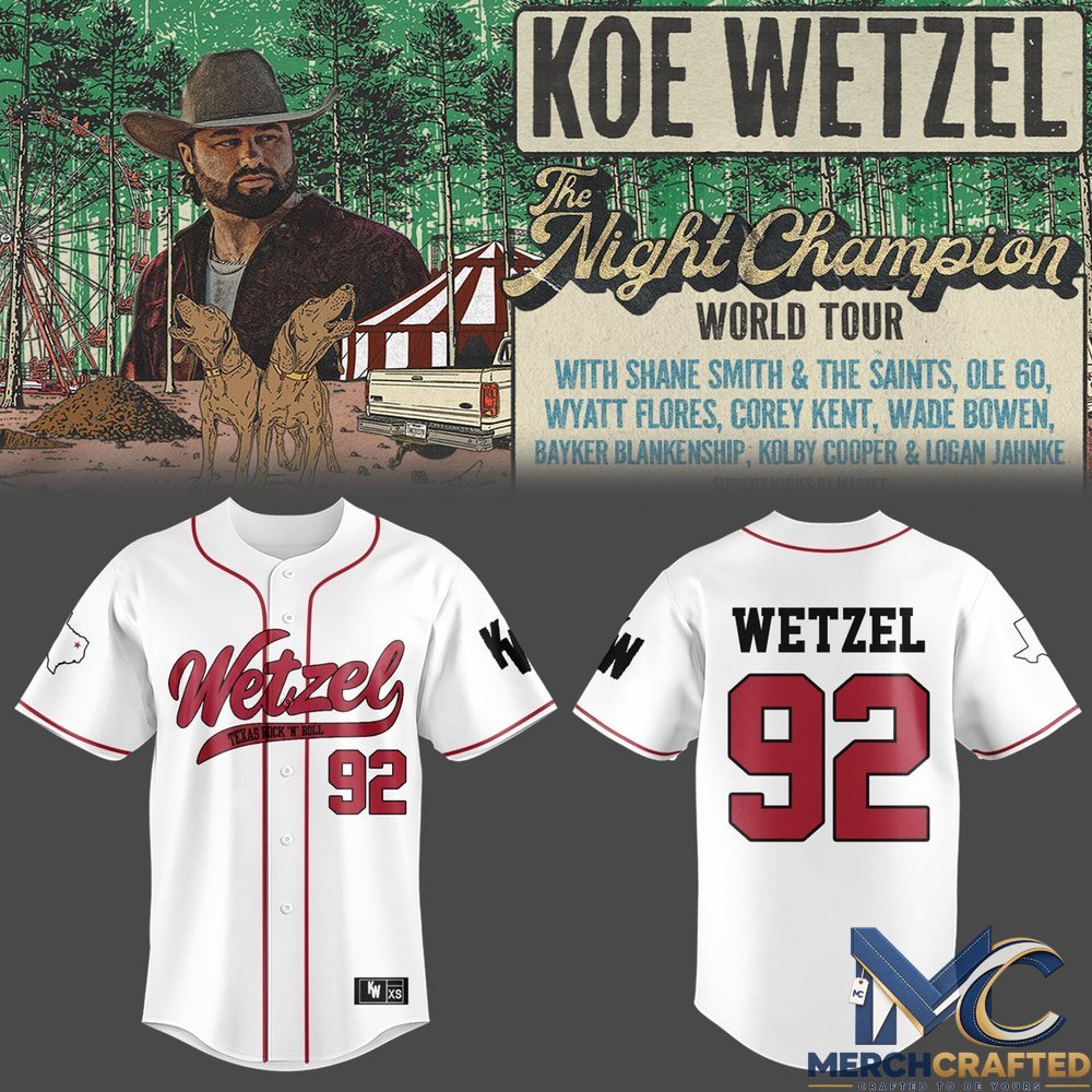 Limited Edition The Night Champion World Tour 2026 Baseball Jersey
