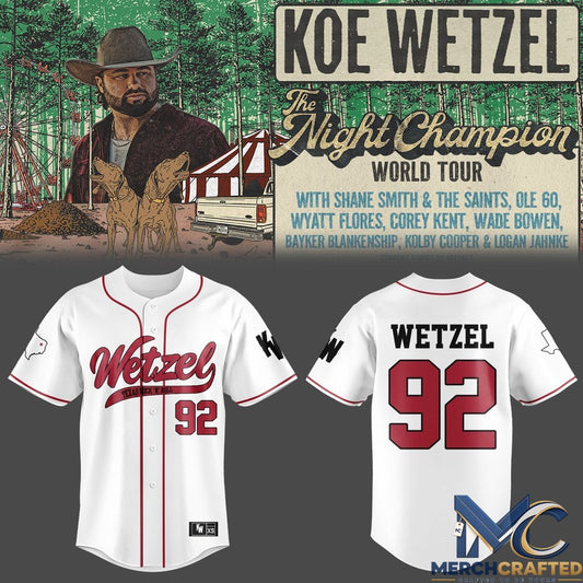 Limited Edition The Night Champion World Tour 2026 Baseball Jersey