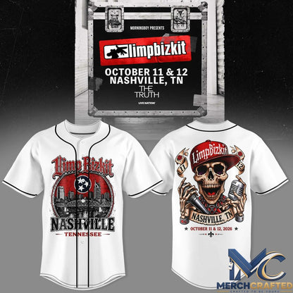 Limp Bizkit Nashville Show Baseball Jersey
