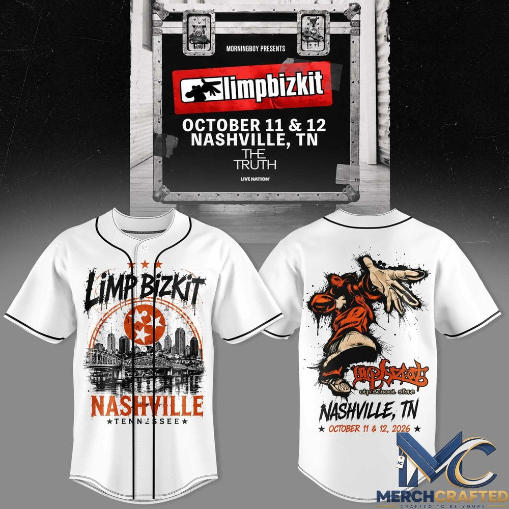 Limp Bizkit Nashville Show Baseball Jersey