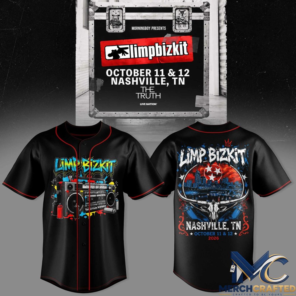 Limp Bizkit Nashville Show Baseball Jersey