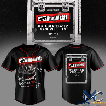 Limp Bizkit Nashville Show Baseball Jersey