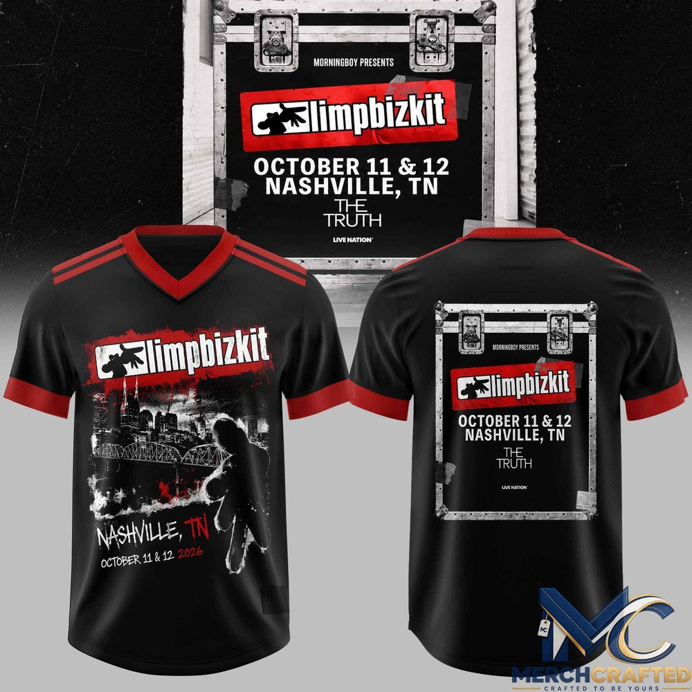 Limp Bizkit Nashville Show Football Jersey