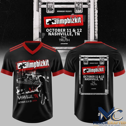 Limp Bizkit Nashville Show Football Jersey