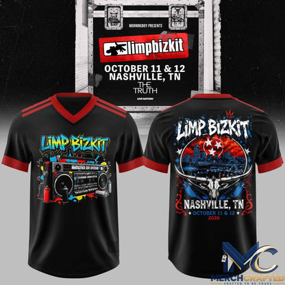 Limp Bizkit Nashville Show Football Jersey