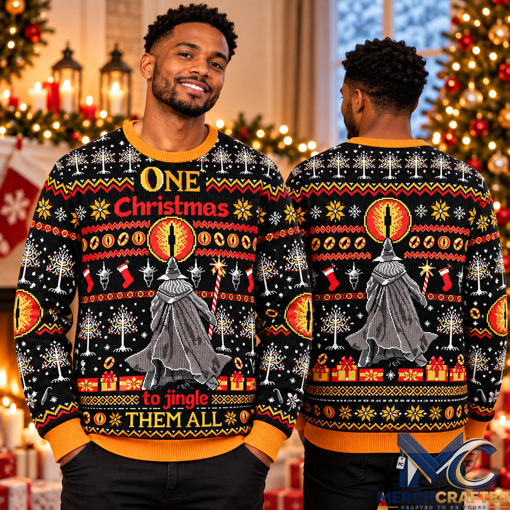 Lord of the Rings Gandalf One Christmas to Jingle Them All Ugly Christmas Sweater