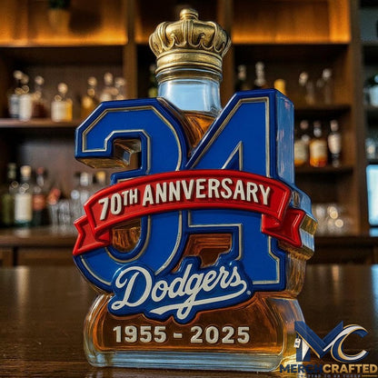 Los Angeles Dodgers 70th Anniversary Whiskey Decanter
