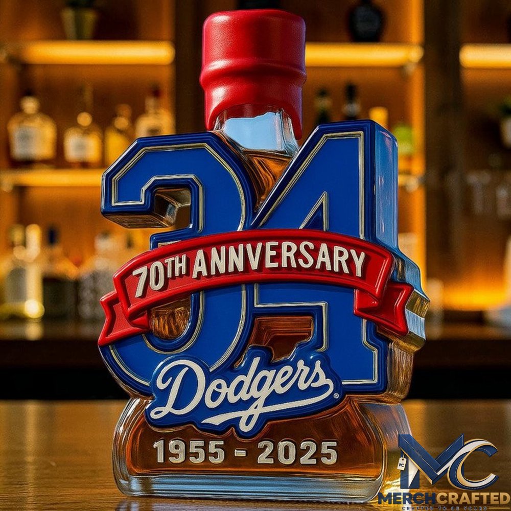 Los Angeles Dodgers 70th Anniversary Whiskey Decanter