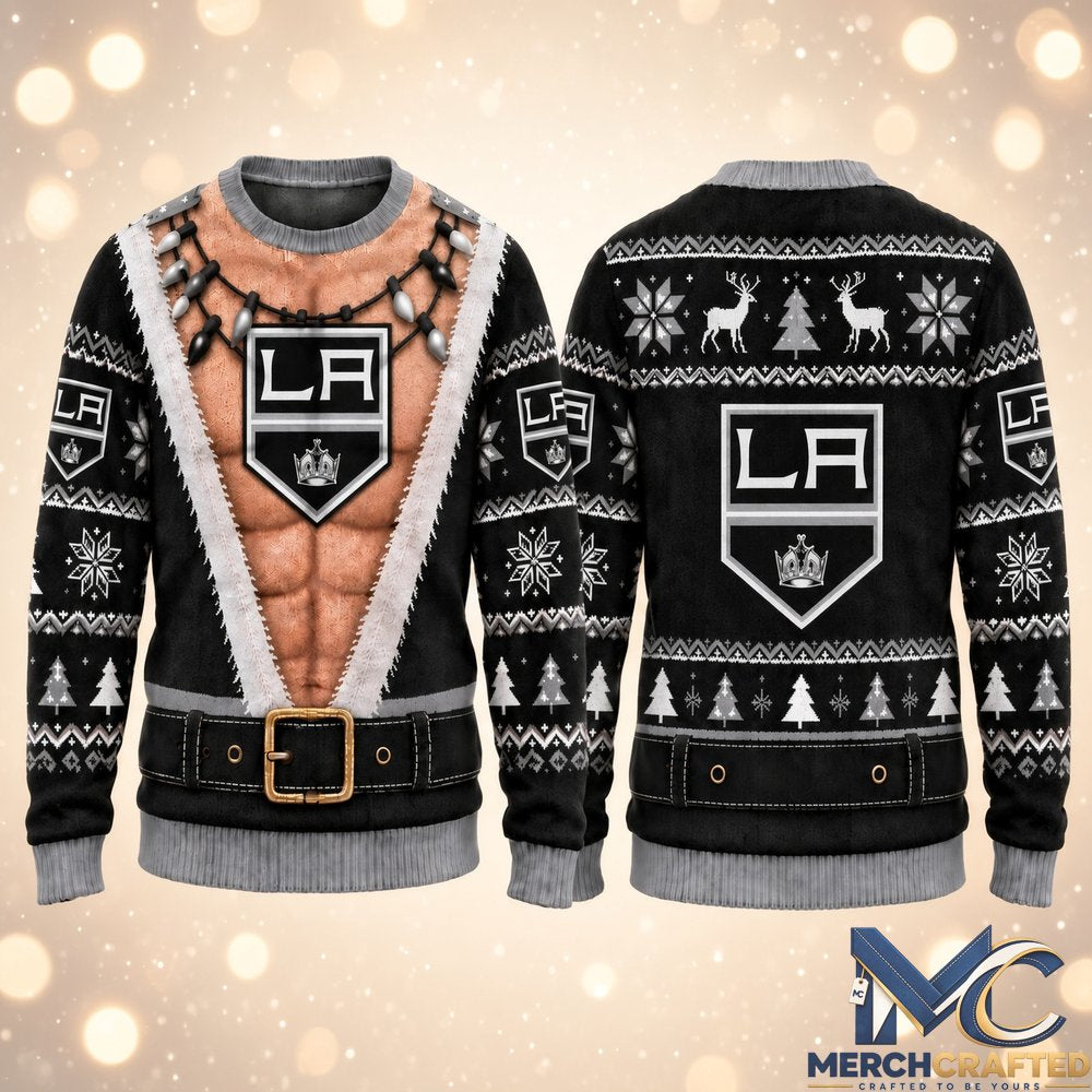 Los Angeles Kings Funny Body 2026 Ugly Christmas Sweater  Hockey Christmas Graphic Sweater for Kings Fans
