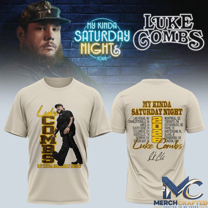 Luke Combs My Kinda Saturday Night Tour 2026 T-Shirt Concert Merch Tee