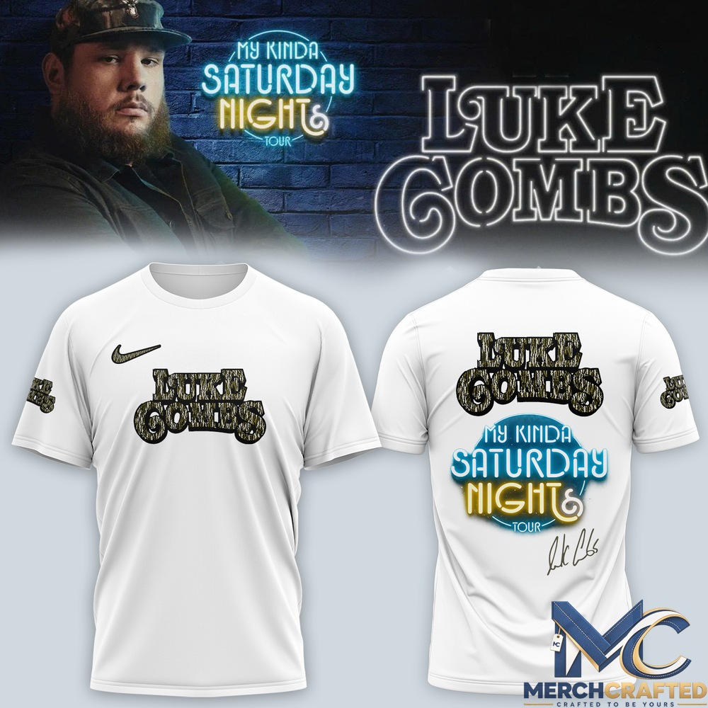 Luke Combs My Kinda Saturday Night Tour 2026 T-Shirt Concert Merch Tee