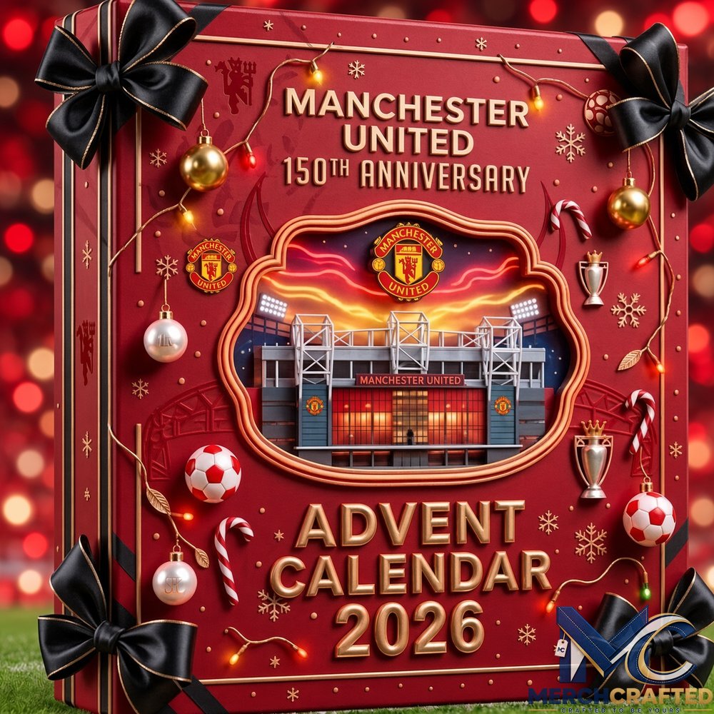 Manchester United 148th Anniversary Advent Calendar 2026  Old Trafford Christmas Gift Set for Soccer Fans