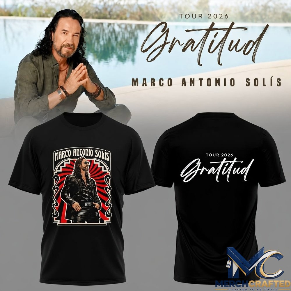 Marco Antonio Sols Gratitud Tour 2026 El Buki Black Tee