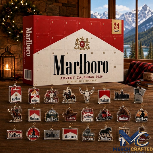 Marlboro Christmas Advent Calendar 2026 - Country Western Acrylic Pendants