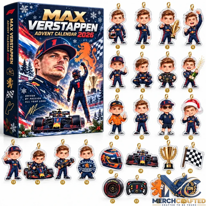 Max Verstappen Red Bull Racing F1 Advent Calendar 2026 24 Day Formula One Collectible Christmas Countdown Gift