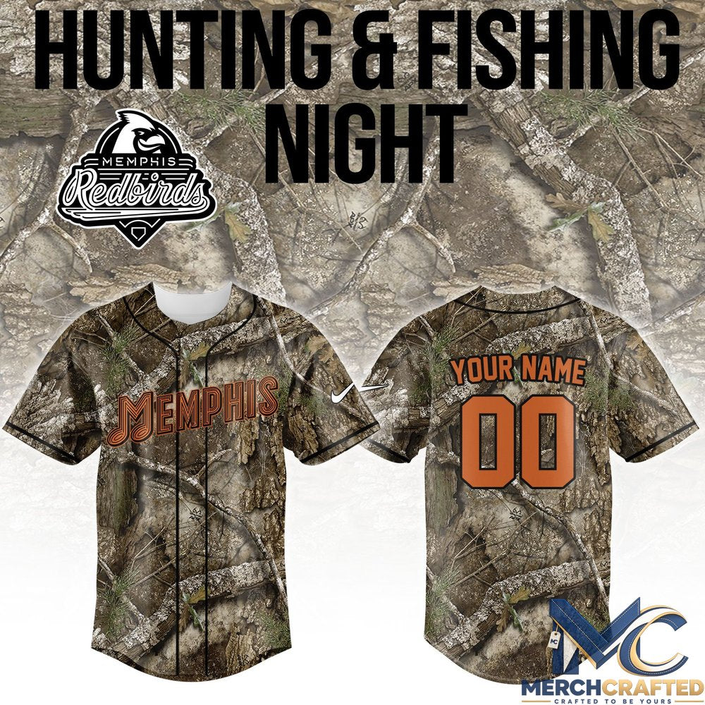 Memphis Redbirds x Hunting and Fishing Night 2026 Personalized Baseball Jersey