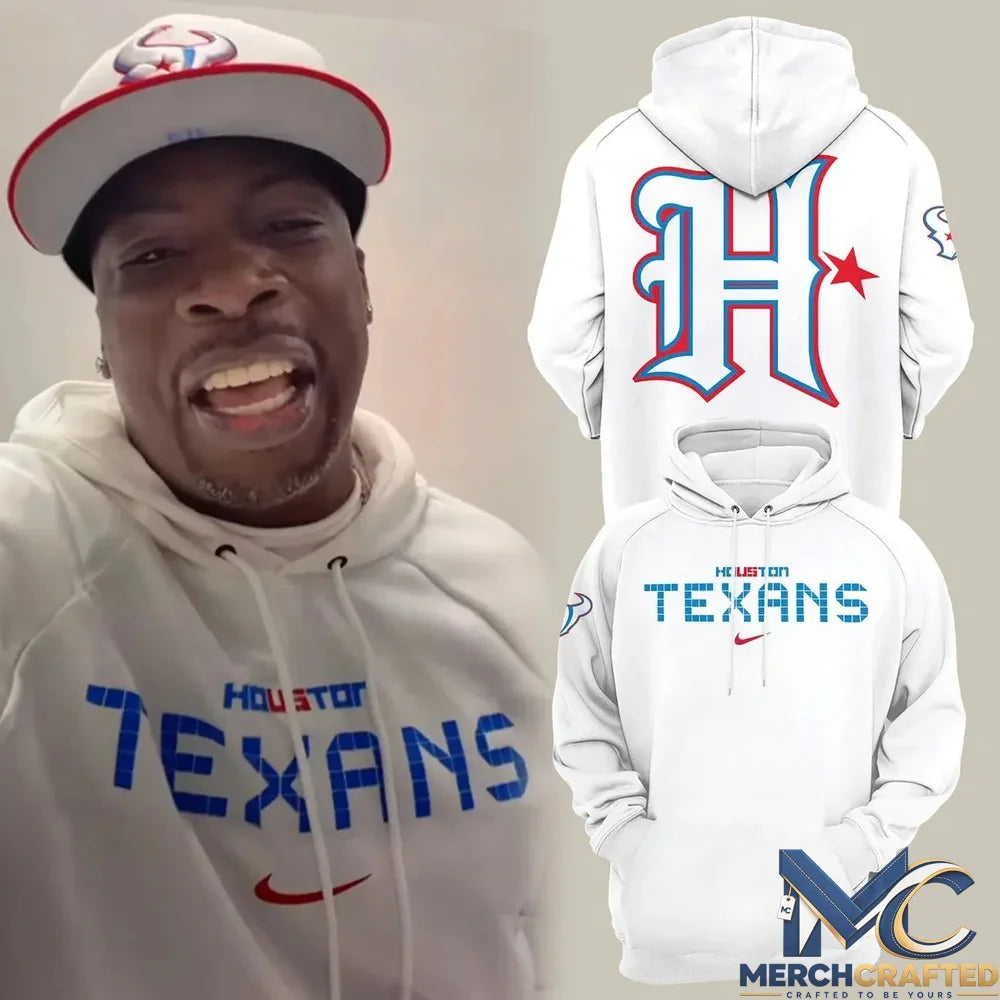 Men s Nike White Houston Texans 2026 Rivalries Hoodie