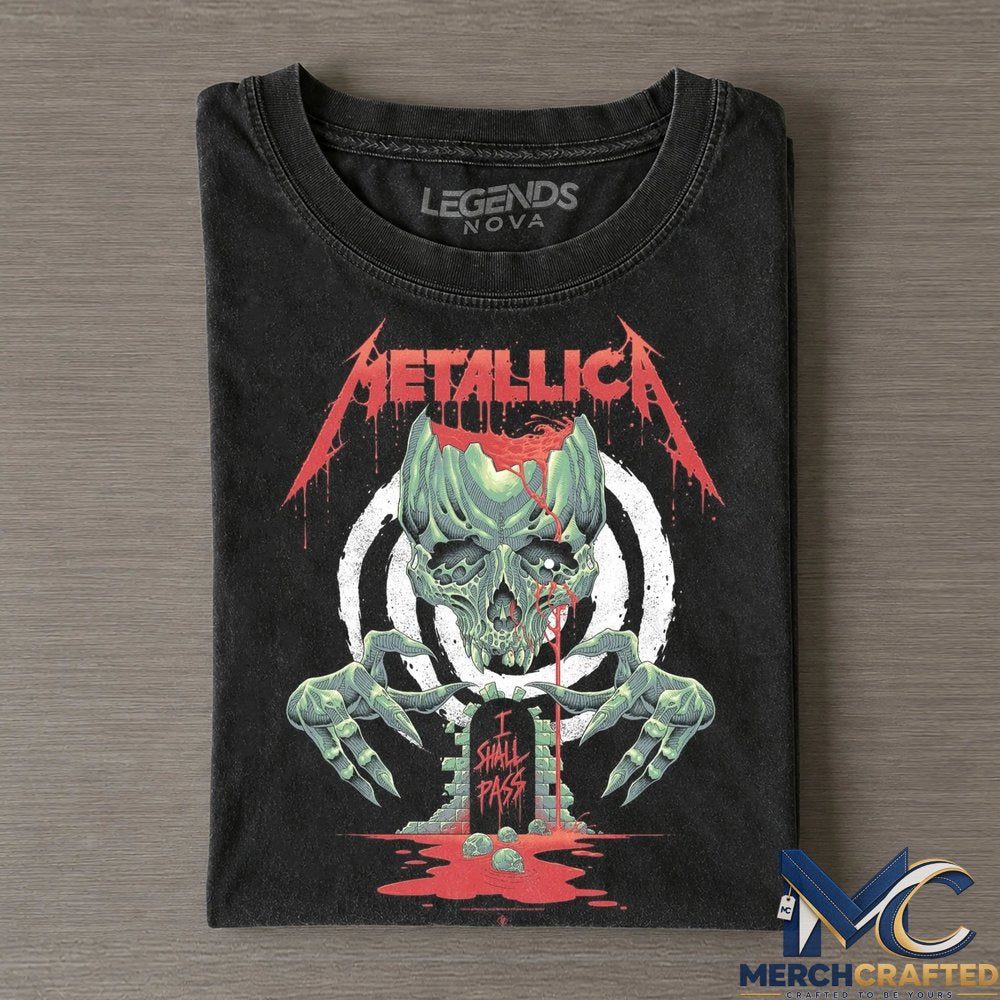 Metallica Vintage Rock Band Graphic T‑Shirt
