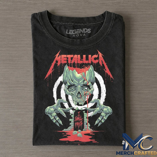 Metallica Vintage Rock Band Graphic T‑Shirt