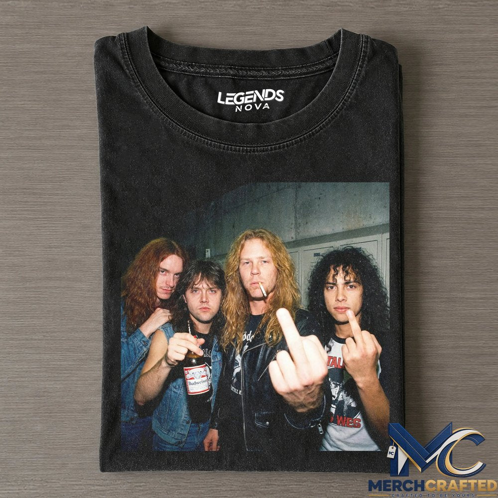 Metallica Vintage Rock Band Graphic T‑Shirt