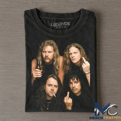 Metallica Vintage Rock Band Graphic T‑Shirt