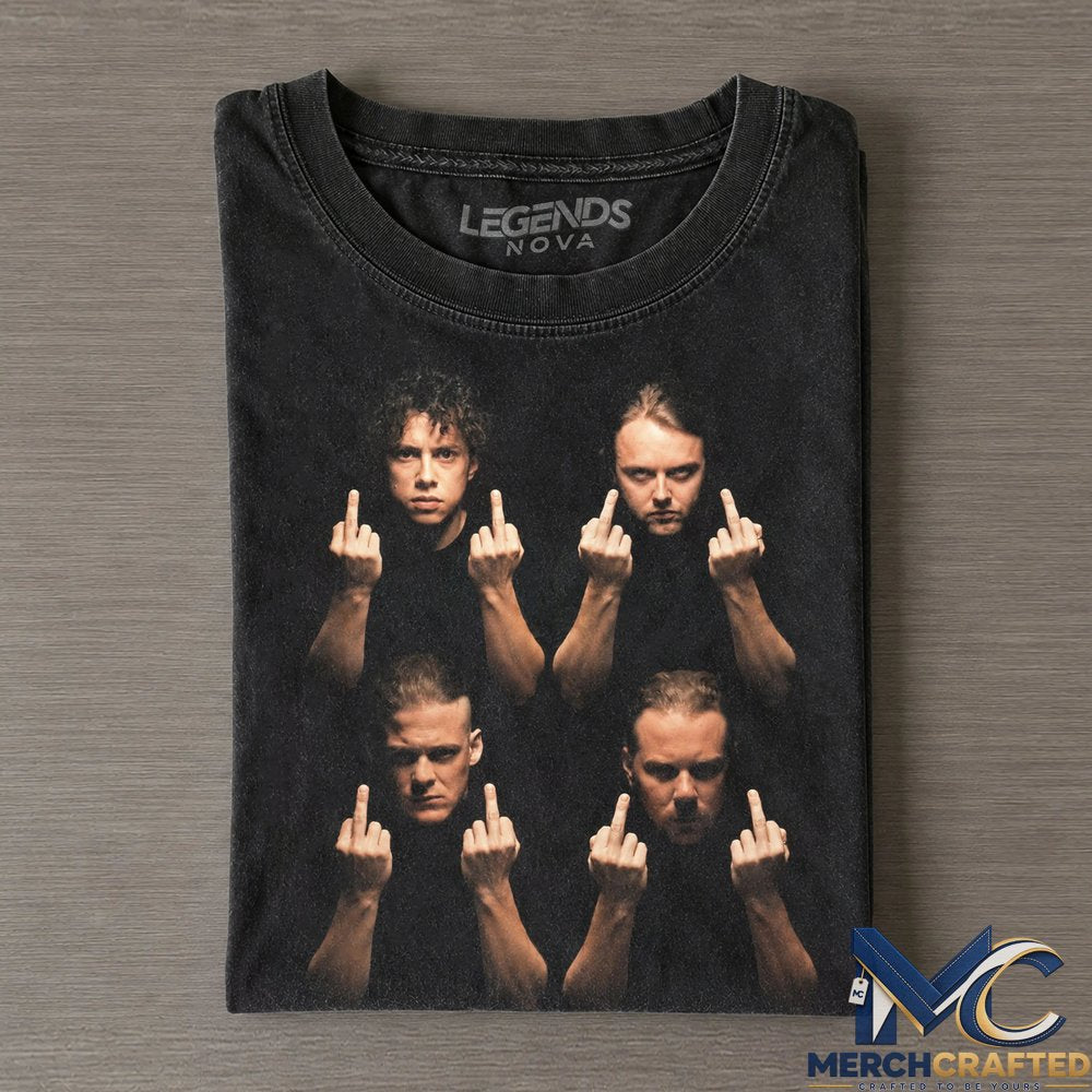 Metallica Vintage Rock Band Graphic T‑Shirt