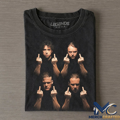 Metallica Vintage Rock Band Graphic T‑Shirt
