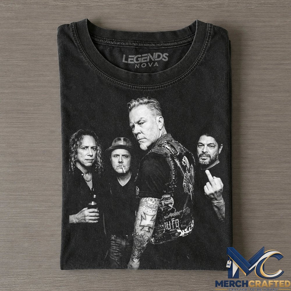Metallica Vintage Rock Band Graphic T‑Shirt