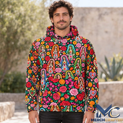 Mi Virgencita Y Rosas Hoodie