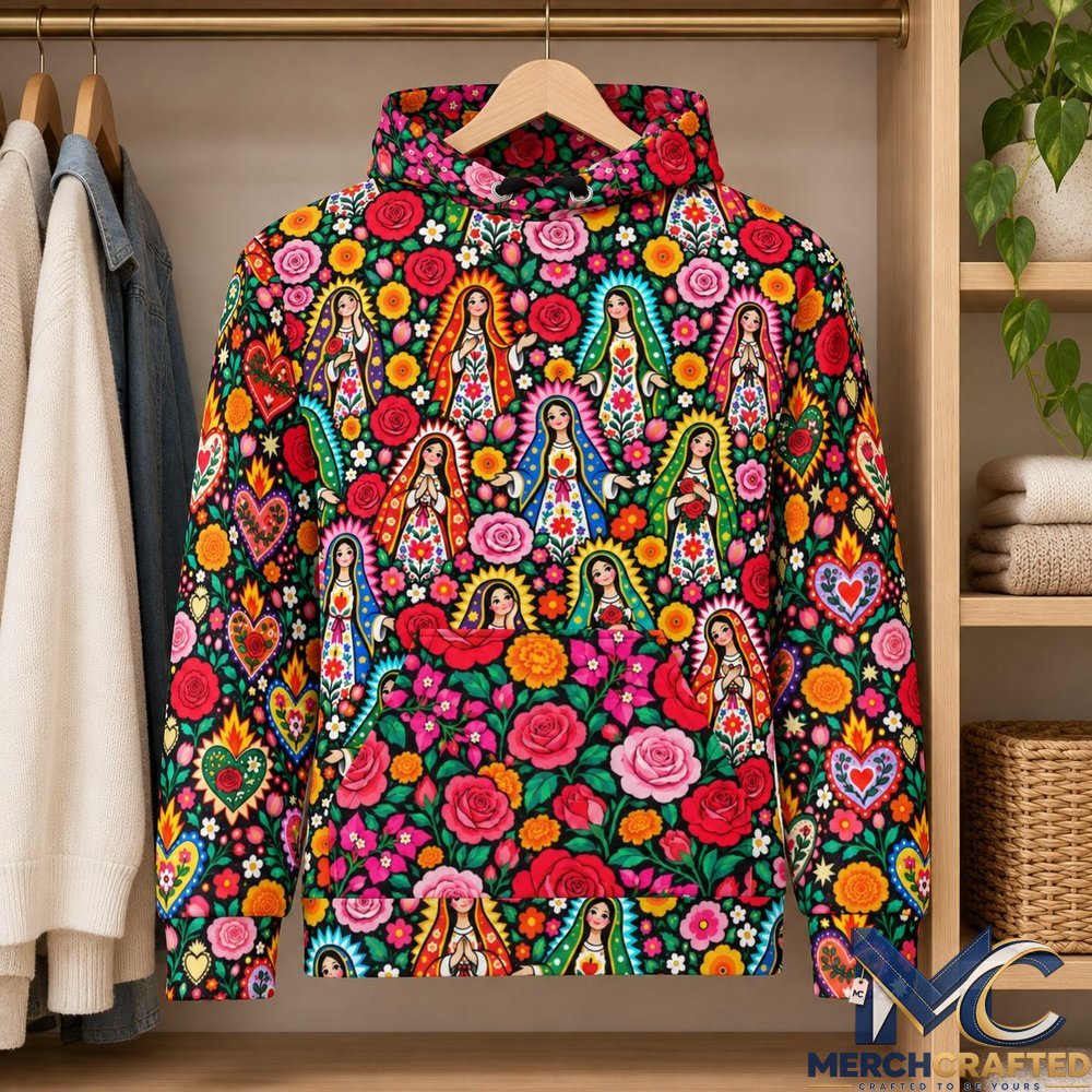 Mi Virgencita Y Rosas Hoodie