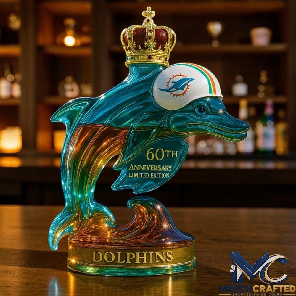 Miami Dolphins 60th Anniversary 2026 Whiskey Decanter
