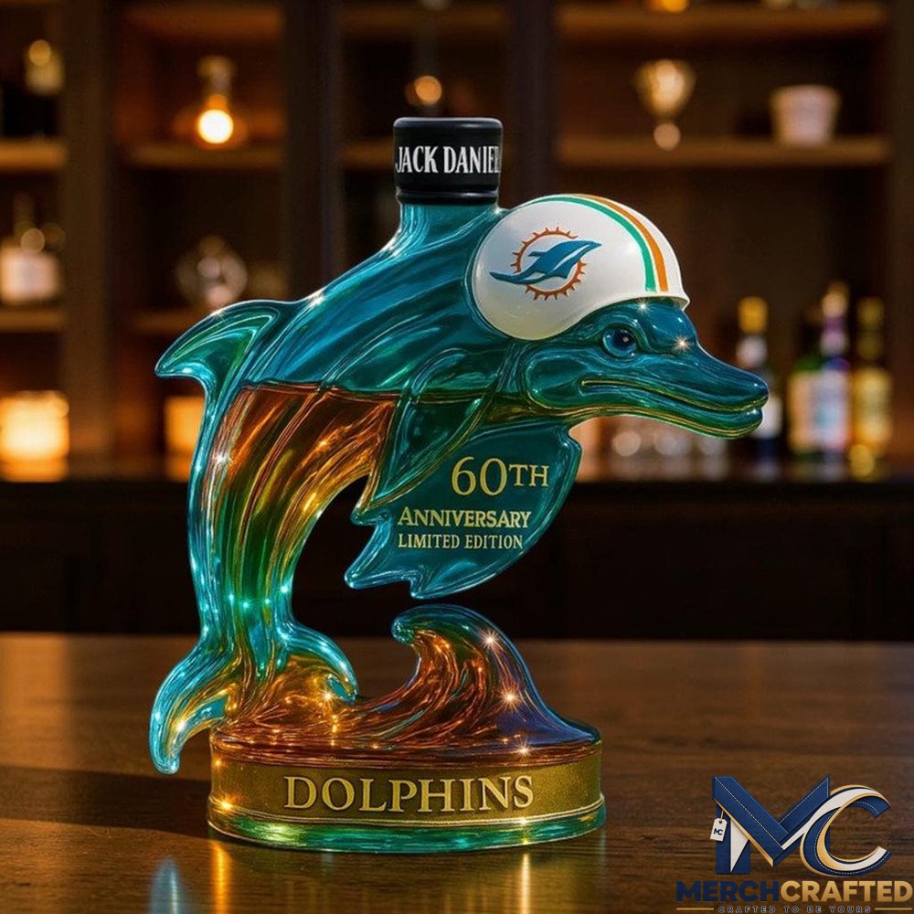 Miami Dolphins 60th Anniversary 2026 Whiskey Decanter