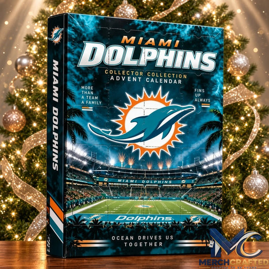 Miami Dolphins NFL Advent Calendar 2026 24 Days of Collectible Ornaments Christmas Gift for Football Fans
