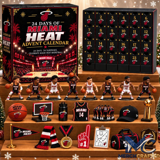Miami Heat NBA Advent Calendar 2026 24 Days of Basketball Collectibles Christmas Gift for Fans