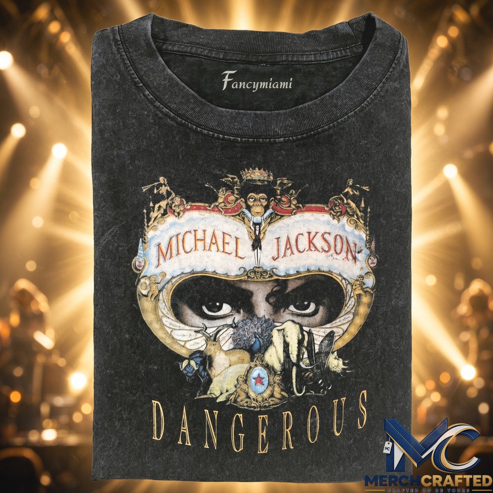 Michael Jackson Dangerous Album Art Tee  Vintage Music Graphic Shirt for Michael Jackson Fans