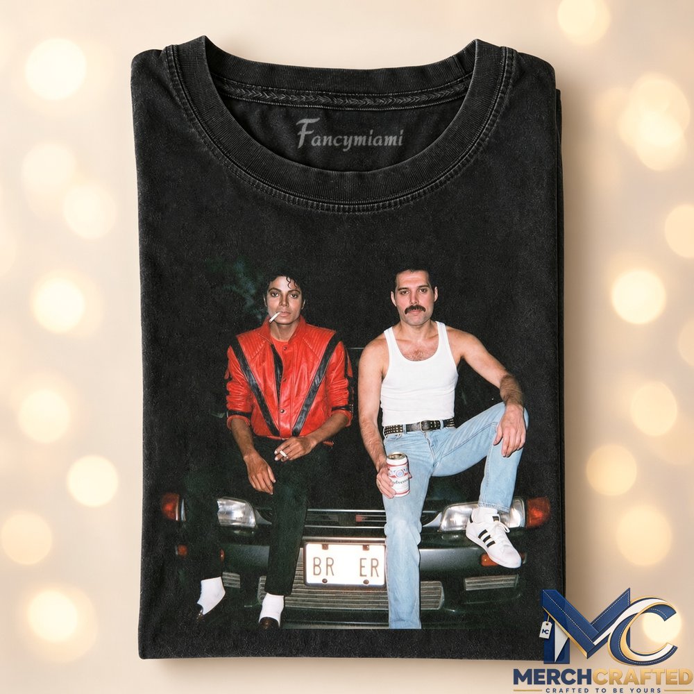 Michael Jackson x Freddie Mercury Backstage Tee  Vintage Music Graphic Shirt for MJ and Queen Fans