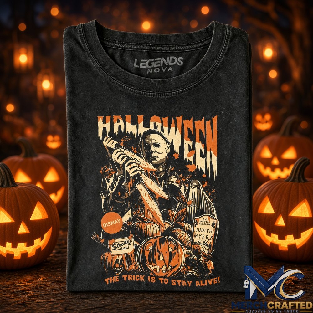 Michael Myers Halloween Night Poster Tee  Horror Graphic Shirt for Halloween Fans