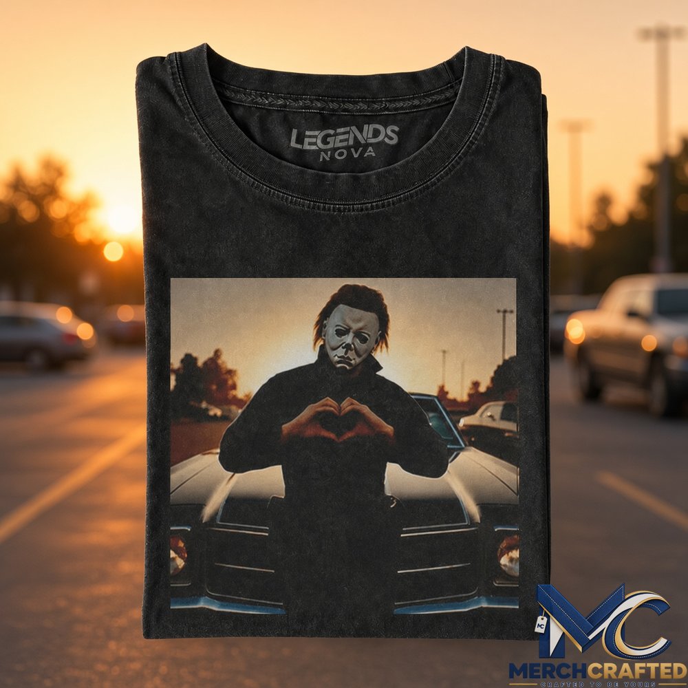 Michael Myers Heart Hands Tee  Funny Horror Graphic Shirt for Halloween Fans