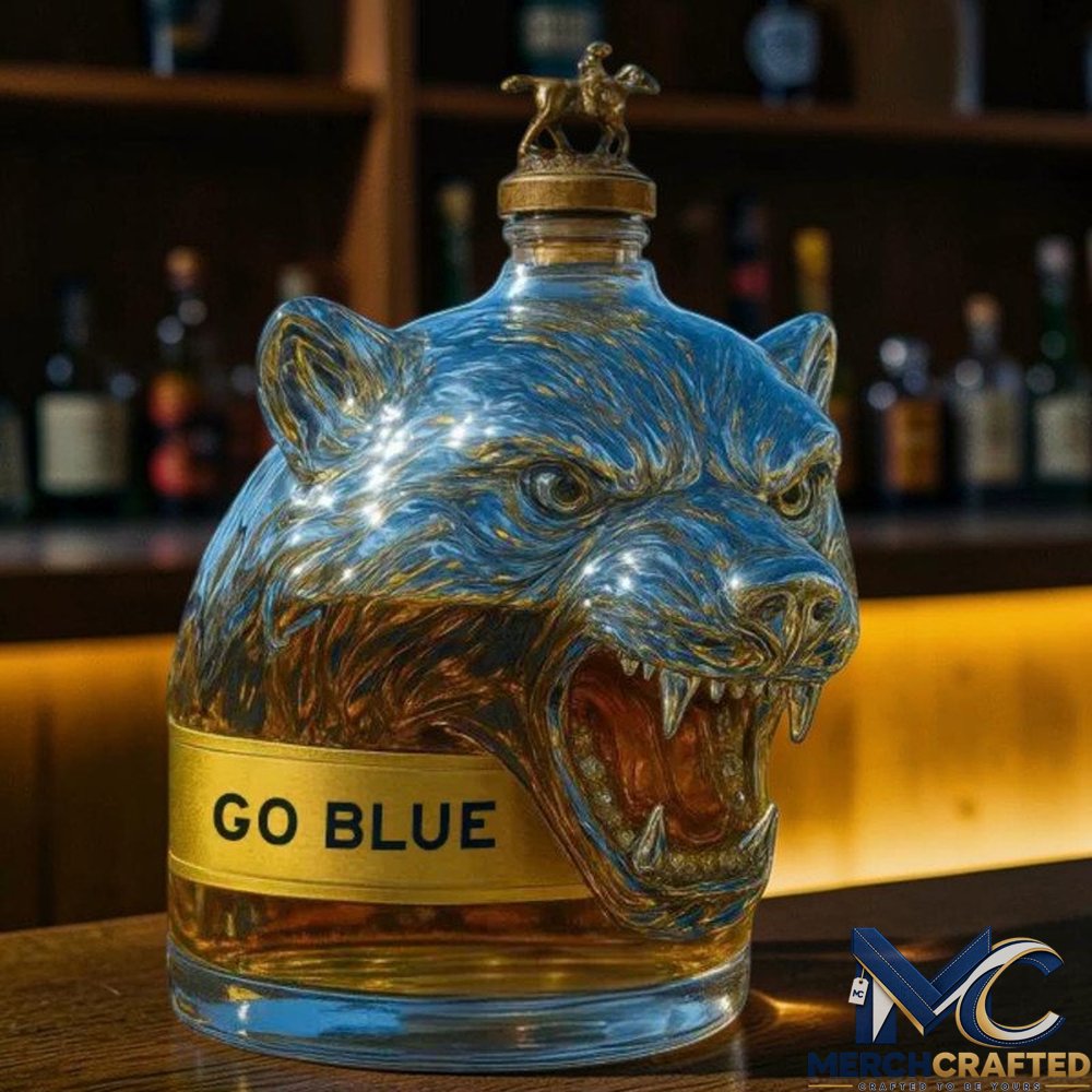 Michigan Wolverines Go Blue 2026 Whiskey Decanter