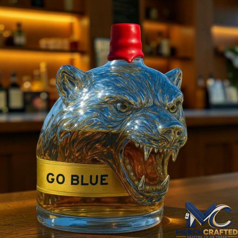 Michigan Wolverines Go Blue 2026 Whiskey Decanter