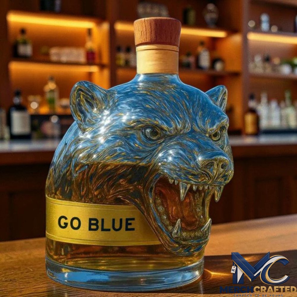 Michigan Wolverines Go Blue 2026 Whiskey Decanter