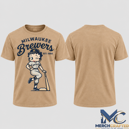 Milwaukee Brewers Baseball Girl T Shirt