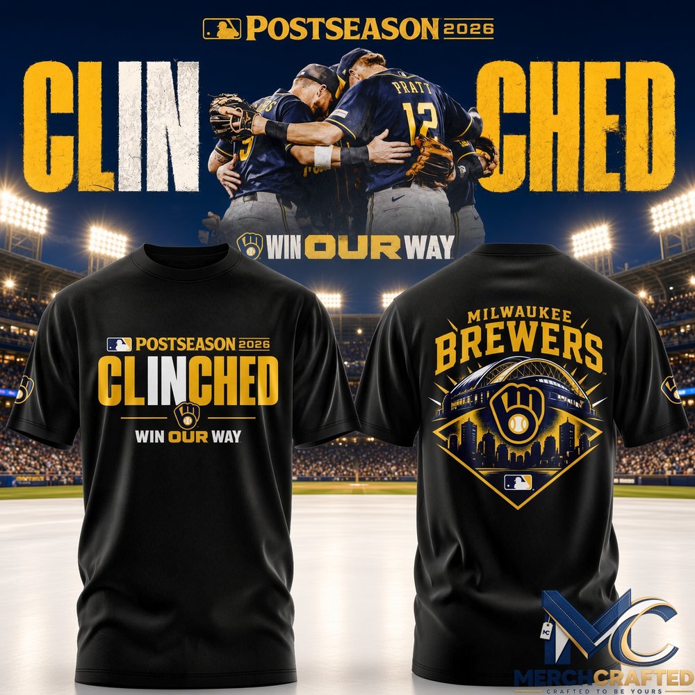 Milwaukee Brewers Postseason 2026 Clinched Limited T-Shirt Win Our Way