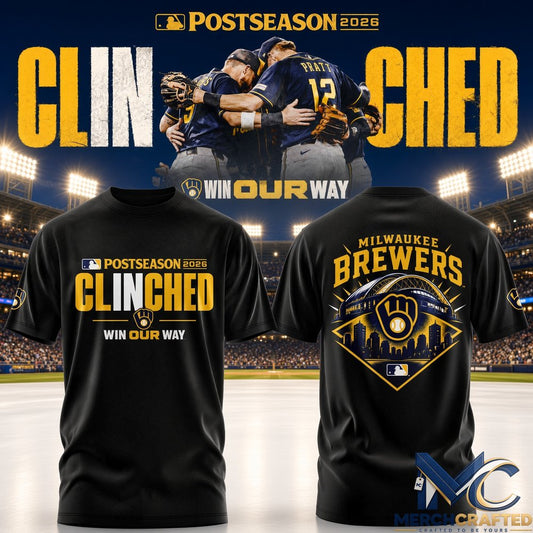 Milwaukee Brewers Postseason 2026 Clinched Limited T-Shirt Win Our Way